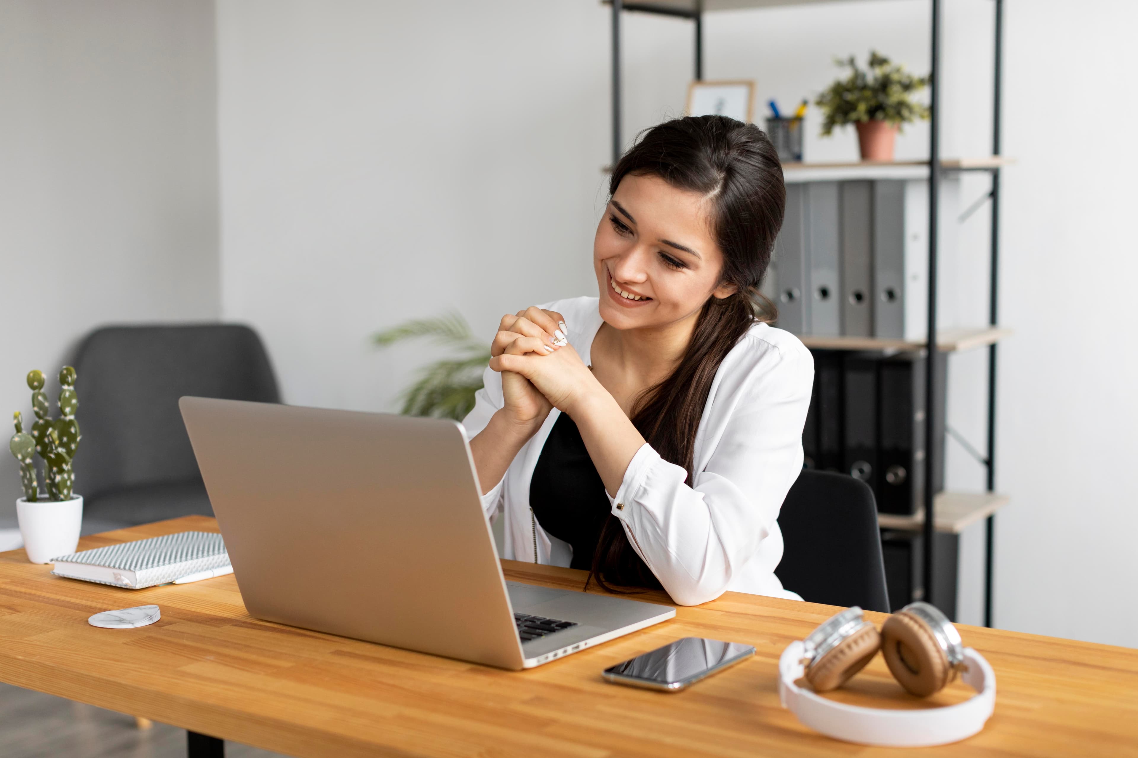 Provider working at a laptop